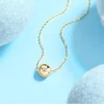 Collar con colgante de cuentas de plata de ley 925 para mujer