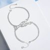 Couple Bracelet silver of Love Knot, matching detail view