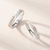 Couple Rings In 925 Sterling Silver with star, front detail view