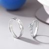 Couple's Sterling Silver Ring With Stars, front view