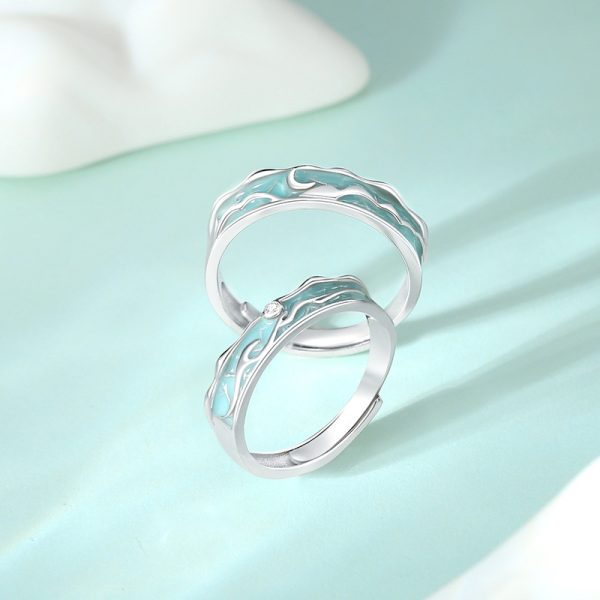 Enamel Rings In Sterling Silver For Couples