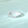 Cyan Enamel Rings In Sterling Silver For Men