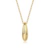 Large Teardrop Pendant Necklace in 925 Sterling Silver