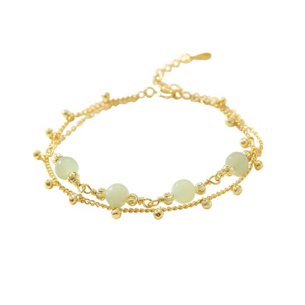 Sterling Silver Bead Bracelet With Double Layer - Image 5
