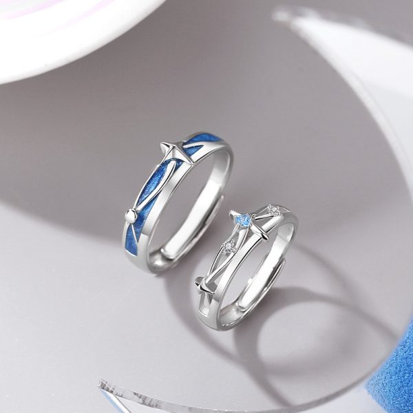Star 925 Sterling Silver Rings For Couples