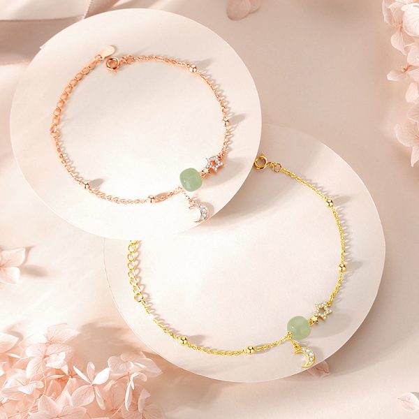Sterling Silver Bead Bracelet With Silver Star