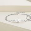 Sterling Silver Couple Bracelet Of Crown for Men