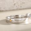 Couple Sterling Silver rings With Engraved Sun And Moon for men