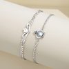 925 Sterling Silver Couple Bracelets Of Crown
