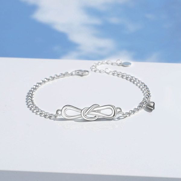 Sterling Silver Couples Love Knot Bracelet for men