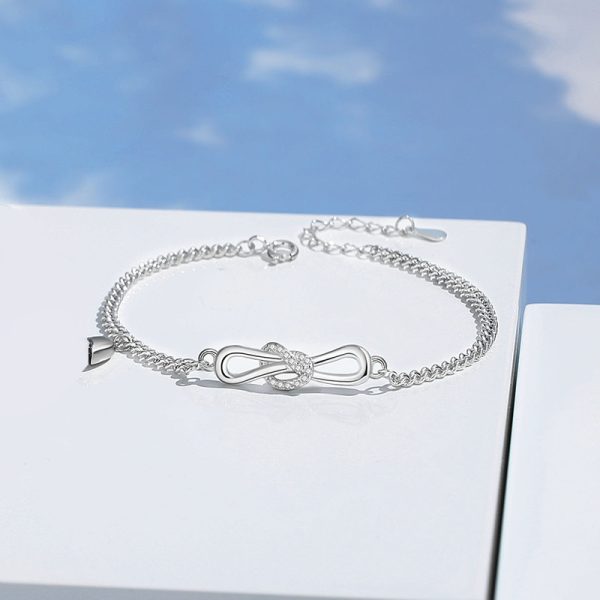 Sterling Silver Couple Love Knot Bracelet for women