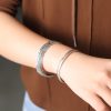 vintage silver bangles bracelets, cuff style, easy to wear and adjustable.