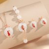 White Chalcedony Necklace Sterling Silver