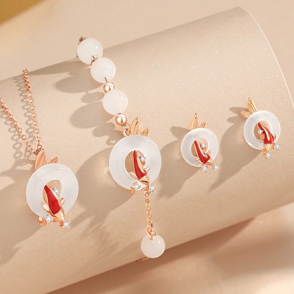 White Chalcedony Necklace Sterling Silver