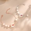 925 Sterling Silver White Chalcedony Bracelet