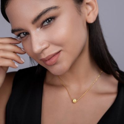 925 Sterling Silver Bead Pendant Necklace For Women alternate view