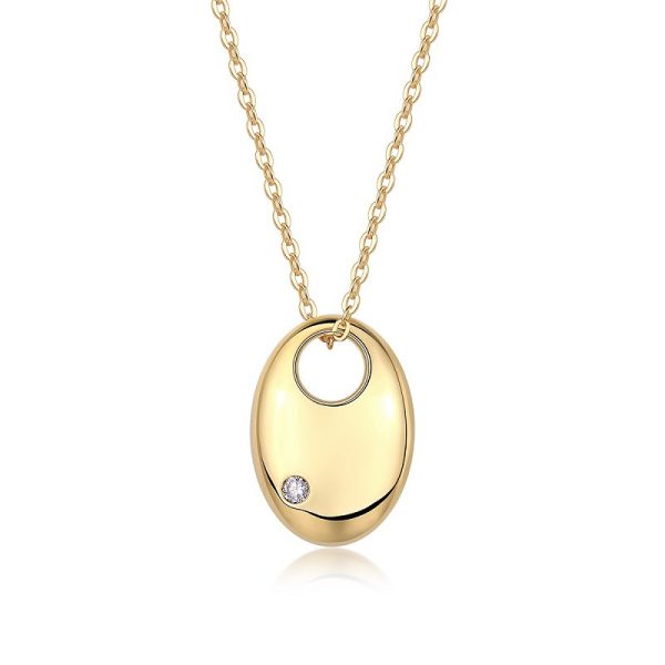 diamond teardrop pendant necklace In sterling silver