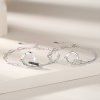 925 Sterling Silver Couple Bracelet with Eternal Love , made of 925 sterling silver, Engraving the word “Eternal Love” on the bracelet