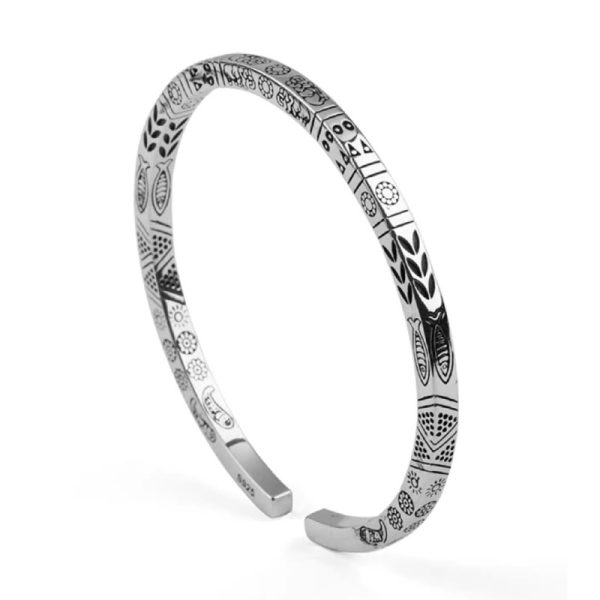 925 Sterling Silver Bangles bracelet, weighing approximately 27.9g.