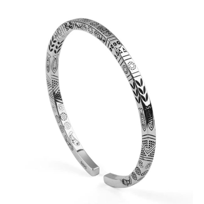 925 Sterling Silver Bangles bracelet, weighing approximately 27.9g.