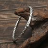 Sterling silver bangle bracelet, bangle width 4mm