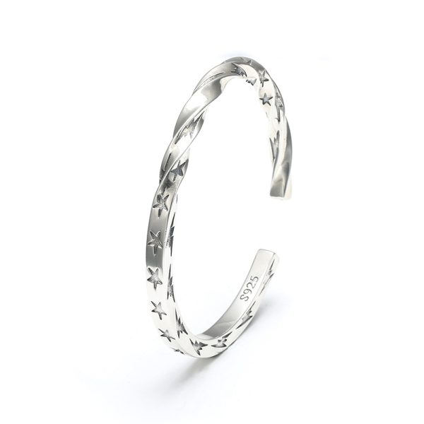 Sterling silver bangle bracelet, weight approx. 28.62g.