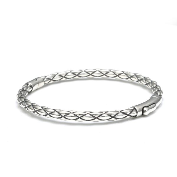 Twisted Bangle Bracelet in Sterling Silver - Image 5