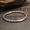 Sterling silver bangle bracelet, left view image