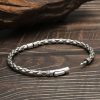 Sterling silver bangle bracelets for women, twisted design, made of solid sterling silver