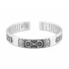999 Pure Silver Buddhist Vajra Bangle For Men