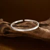 999 Pure Silver Simple Square Bangle