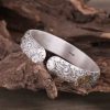 999 Silver Chinese Style Auspicious Clouds Bangle Bracelet for men,
