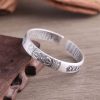 Buddhist Vajra 999 Sterling Silver Bangle for men, width about 10mm, inner diameter about 58mm