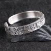 999 Sterling Silver Personalized Wide Bangle Bracelet Left View