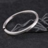 999 Sterling Silver Simple Square Bar Bangle, mens silver cuff bangle