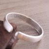 999 SterlingSilver Chinese Feng Shui Wealth Bangle inner view