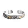Chinese Style 999 Silver Auspicious Clouds Bangle For Men