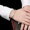 Clouds Engraved Twisted Sterling Silver Bangles For women wear