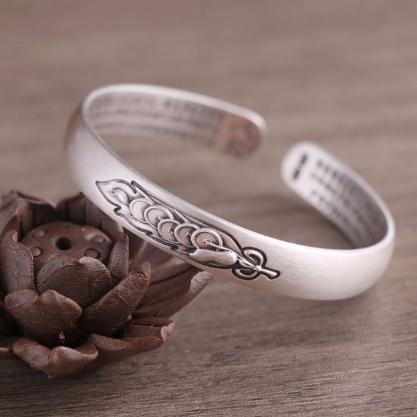 Five Emperor Coins Sterling Silver Bangles for women, made of 999 sterling silver, weight about 37g, surface width 9mm