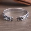 Genuine 999 Sterling Silver Heart Sutra Bangles
