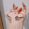 Ginkgo Leaf Sterling Silver Bangles for women detail
