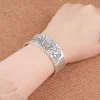 Heart Sutra Solid S999 Sterling Silver Bangles detail wear 1