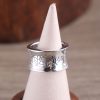 Mens Sterling Silver Ring for Lotus Hear Sutra detail view