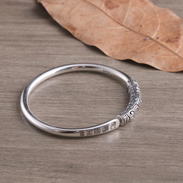 Ruyi Jingu Bang silver bangle bracelet for men
