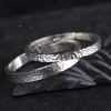 Silver bangle bracelets for women, handmade hammered, Made of S999 Sterling Silver, Pair of Bracelet
