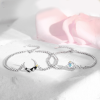 Silver Couple Bracelets Of Prince And Rose, Prince bracelet and Rose Bracelet