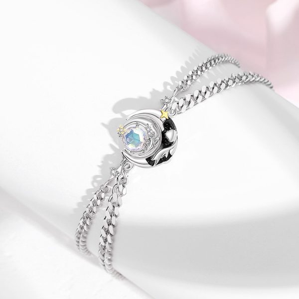 Silver Couple Bracelets Of Prince And Rose Detail View, Matching Design