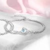 Silver Couple Bracelets Of Prince And Rose For Women, Rose bracelet