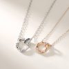 Silver Couple Necklace With Mobius Strip Pendant Detail View
