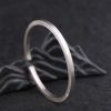Simple Square Bar Sterling Silver Bangle for men, left view